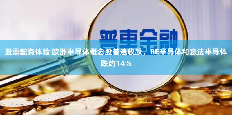股票配资体验 欧洲半导体概念股普遍收跌，BE半导体和意法半导体跌约14%
